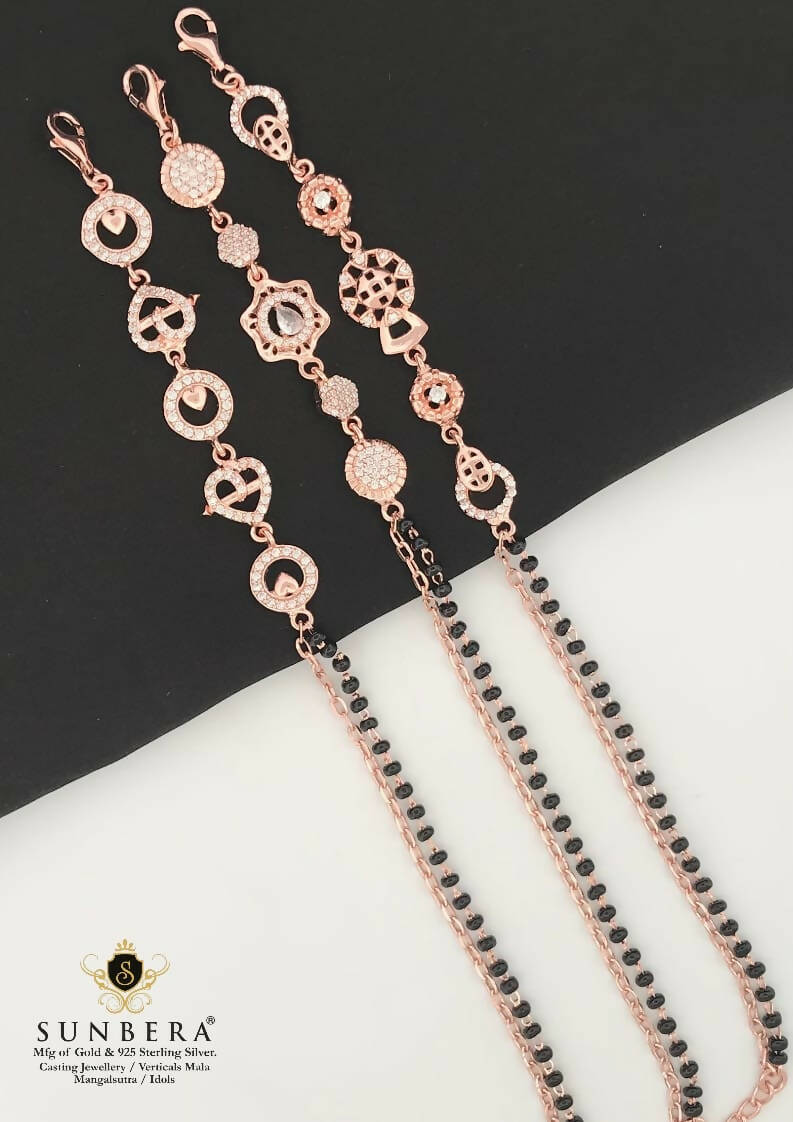 925 Silver Rose Gold Mangalsutra Bracelet