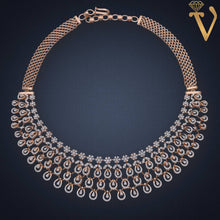 Diamond Necklace Set-NKV08471 Sarafa Bazar India