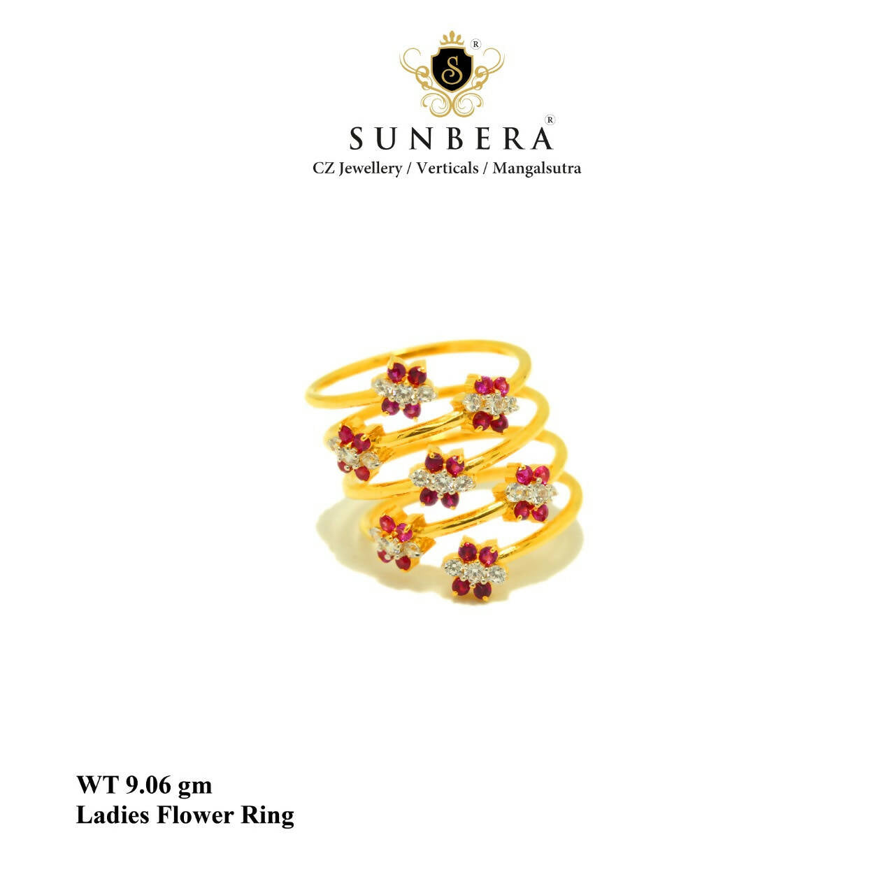 Ladies Flower Ring Sarafa Bazar India