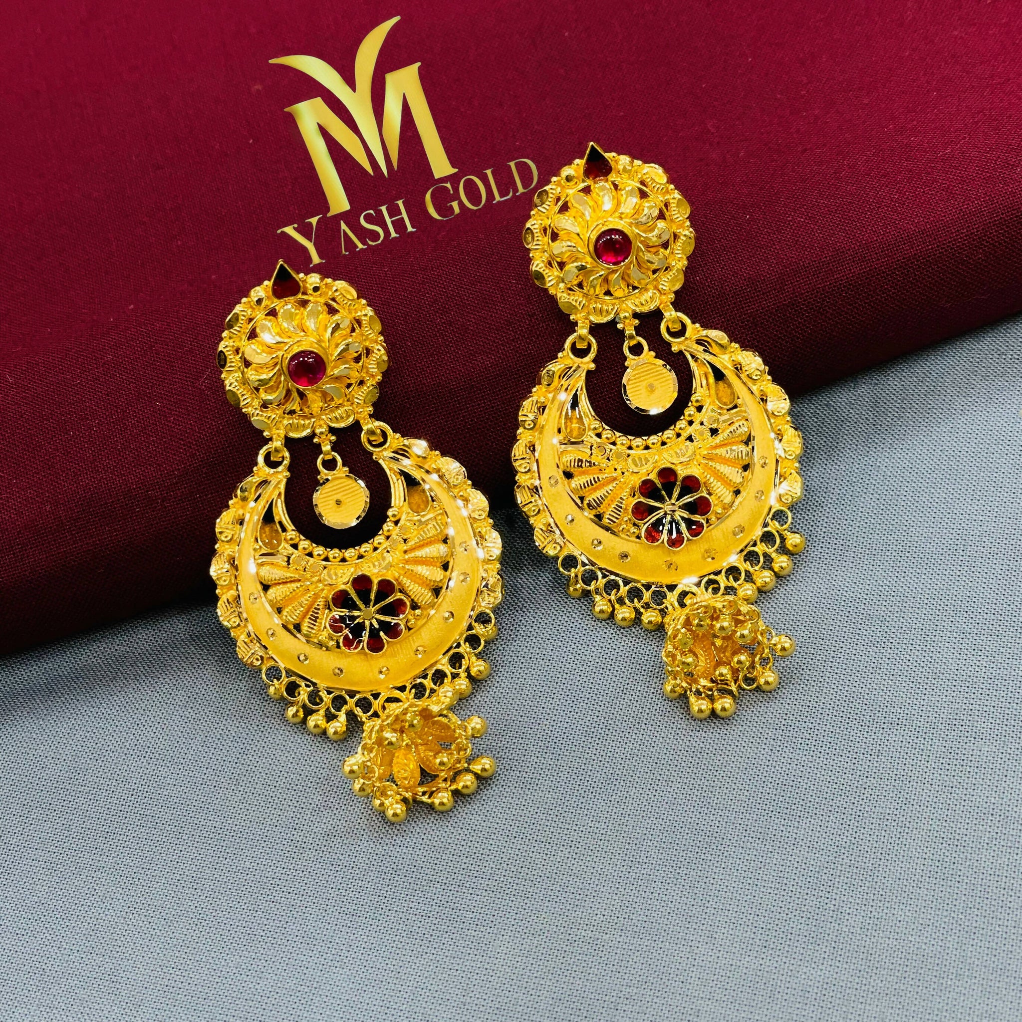 Buy Gold Earrings for Women by JEWEL FARM Online | Ajio.com