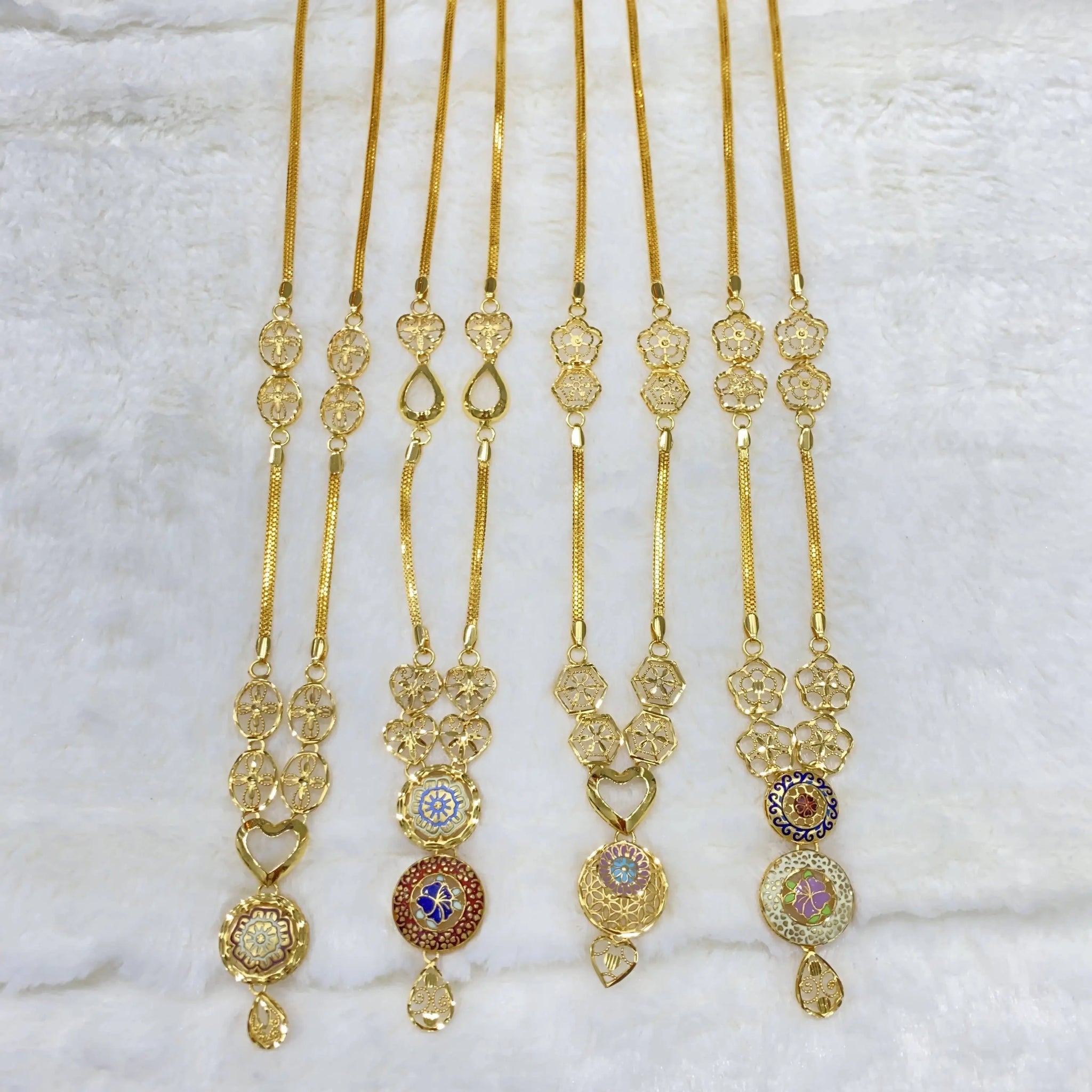 Turkish Enamel Chain Sets Sarafa Bazar India