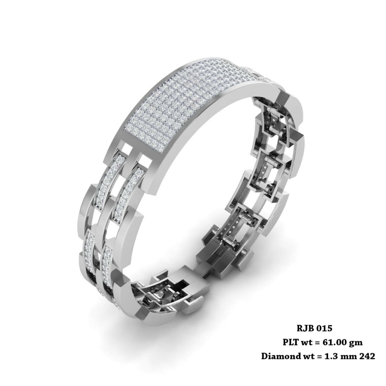 Platinum Gents Bracelet Sarafa Bazar India