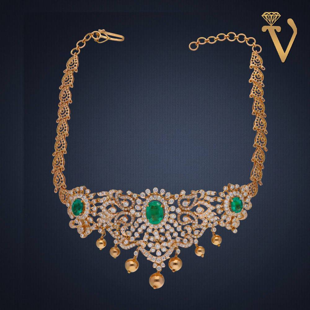 Diamond Necklace Set-AN051108 Sarafa Bazar