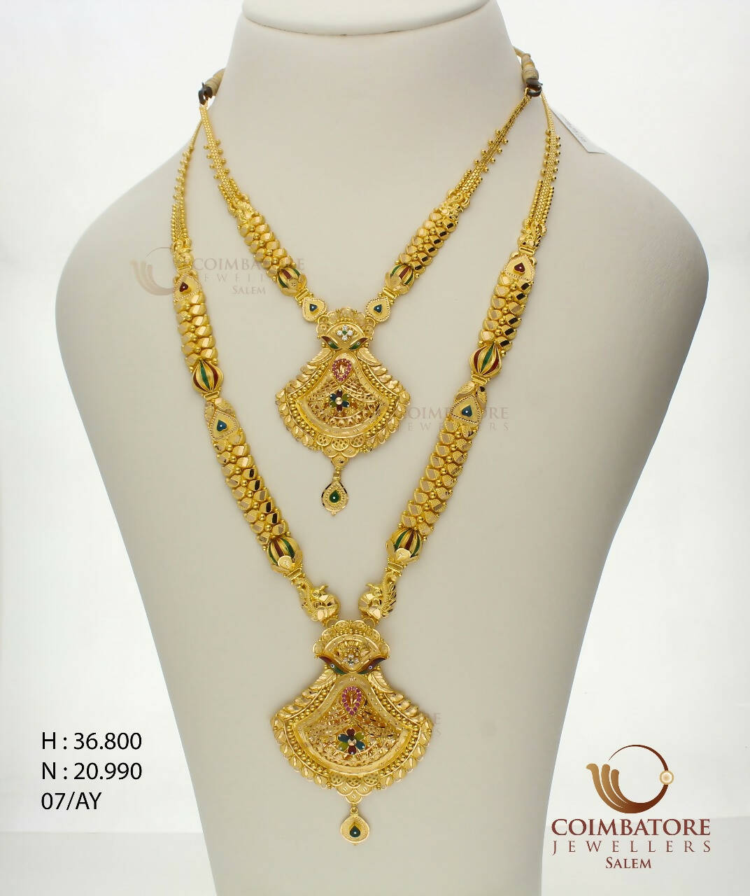 Gold Necklace & Long Set Sarafa Bazar India