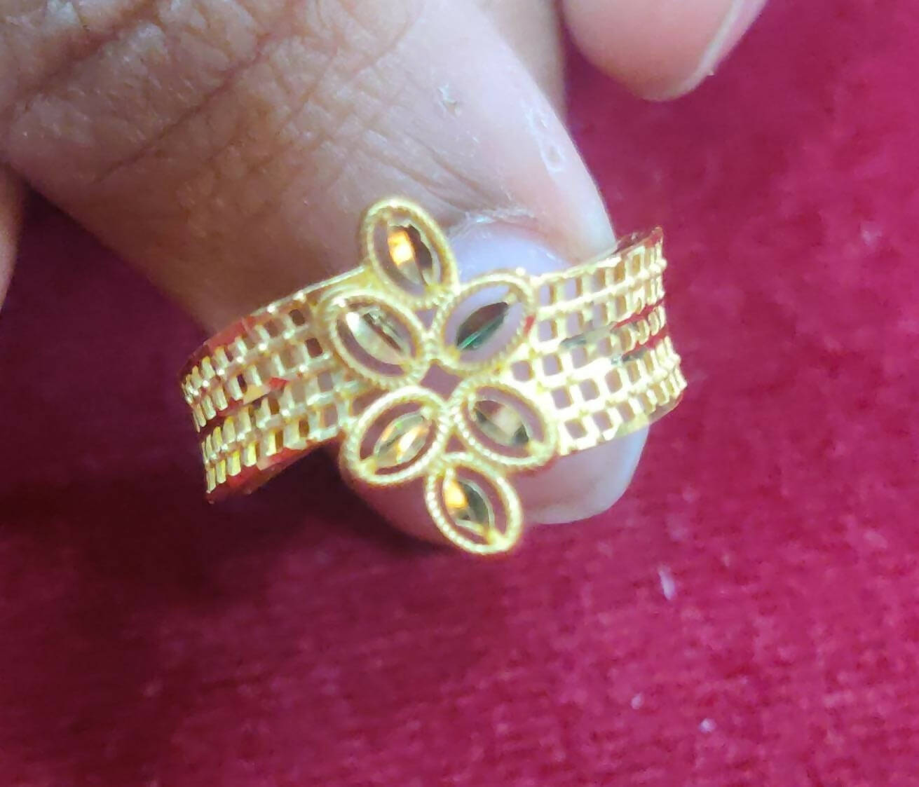 Turkey Gold Ladies Ring Sarafa Bazar India