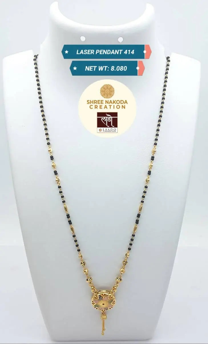 Laser Pendant Mangalsutra Sarafa Bazar