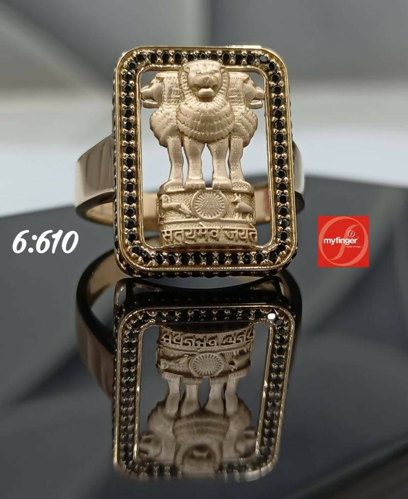 Ashoka ring | Indian wedding jewelry sets, Gold rings fashion, Black beaded  jewelry