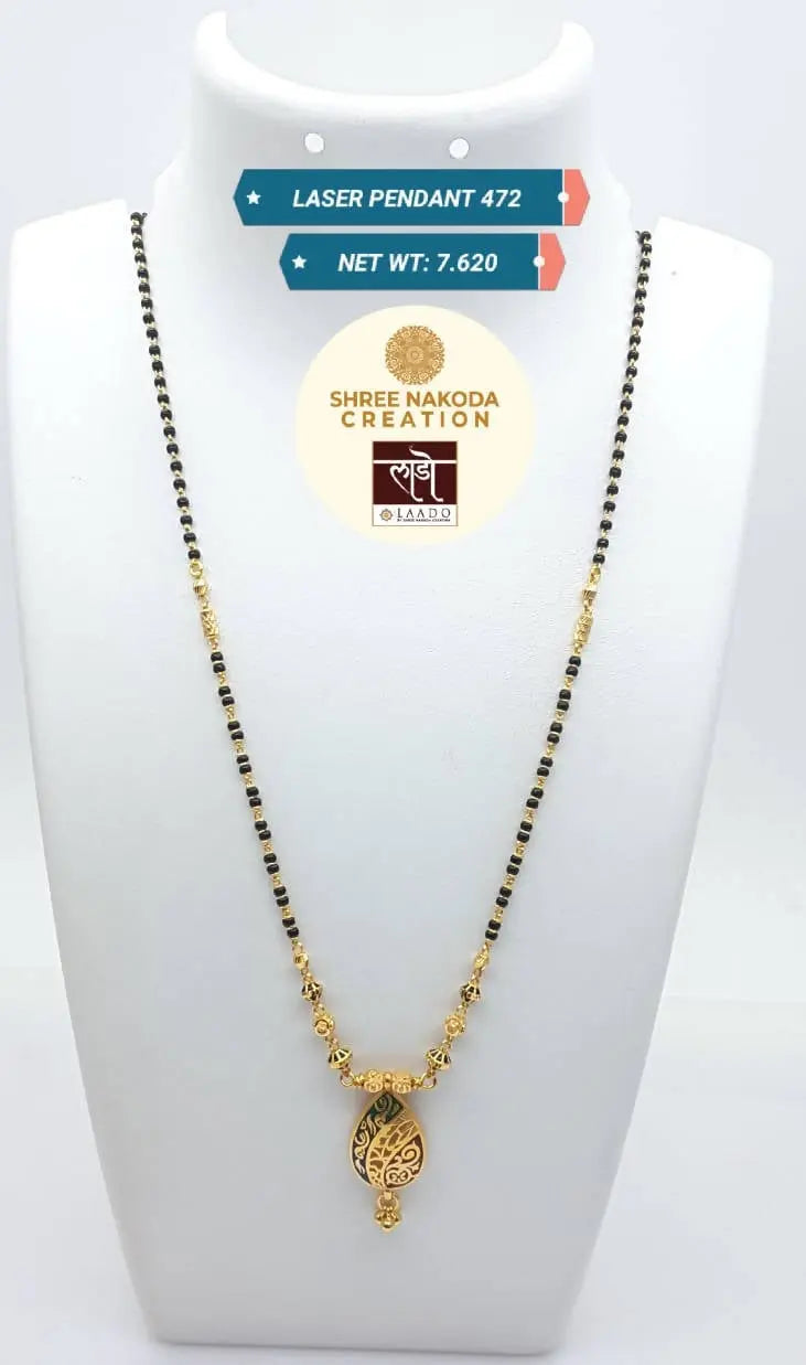 Laser Pendant Mangalsutra Sarafa Bazar