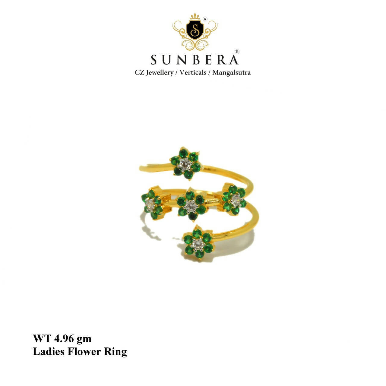 Ladies Flower Ring Sarafa Bazar India