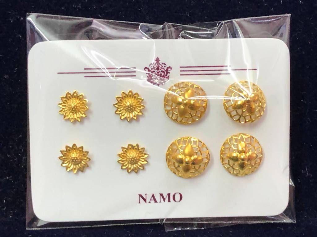 Buy 22ct Casting Gold Stud Online | Kareshwari Jewellers - JewelFlix