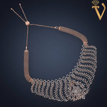 Diamond Necklace Set-NKV11607 Sarafa Bazar India