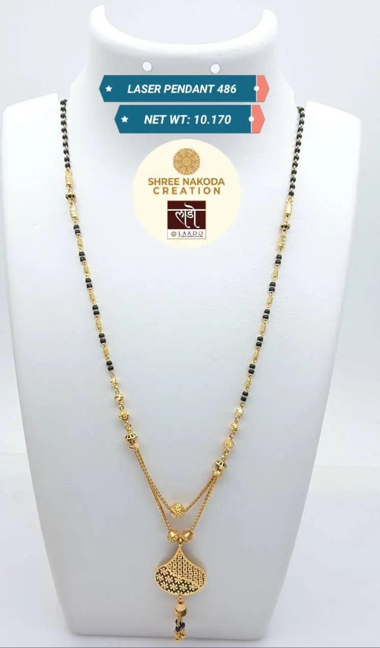 Laser Pendant Mangalsutra Sarafa Bazar