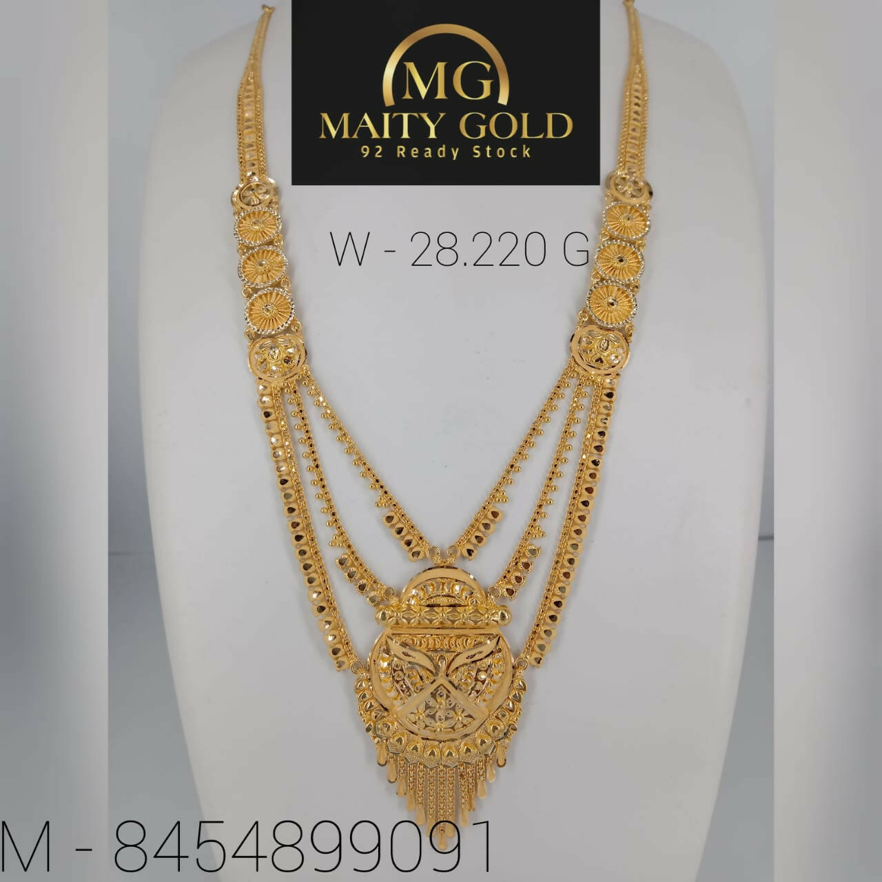 Gold Long Set Sarafa Bazar India