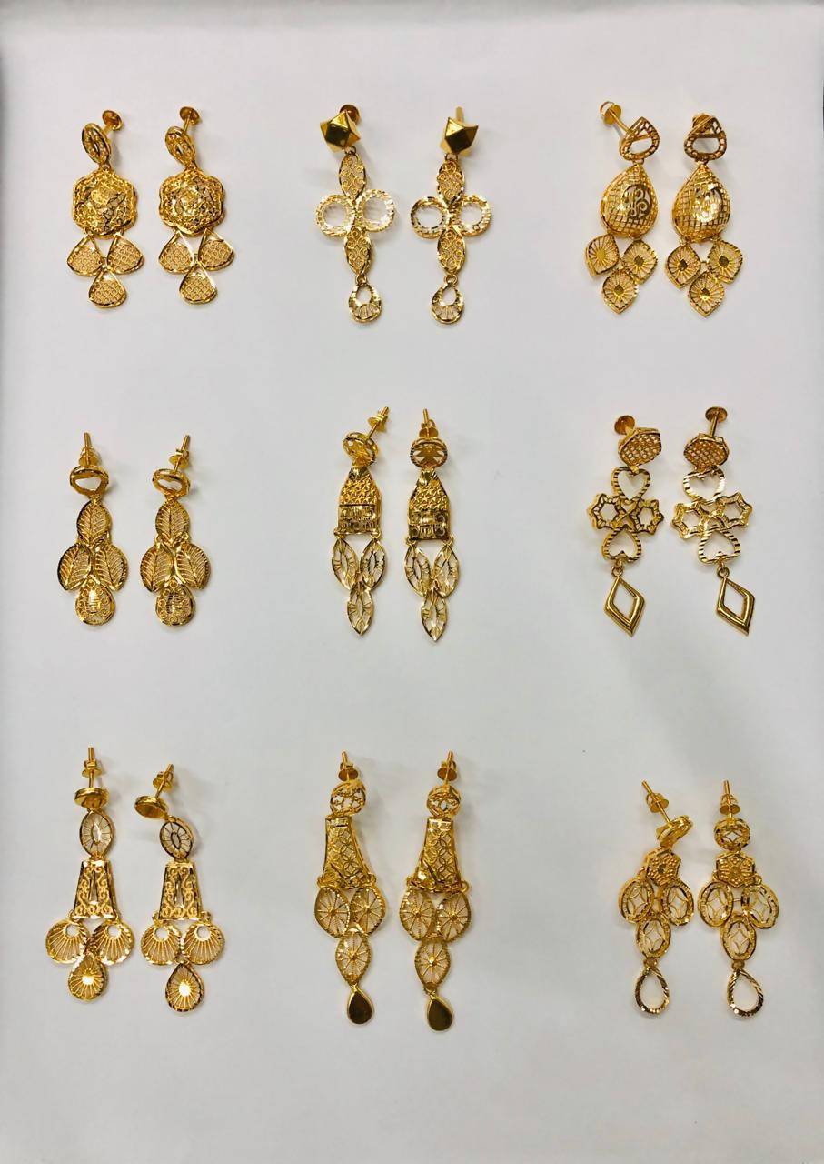 Turkey Gold Earrings Sarafa Bazar