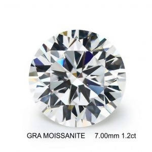 GRA Certified 1.20 carat D color 7.00 mm Moissanite
