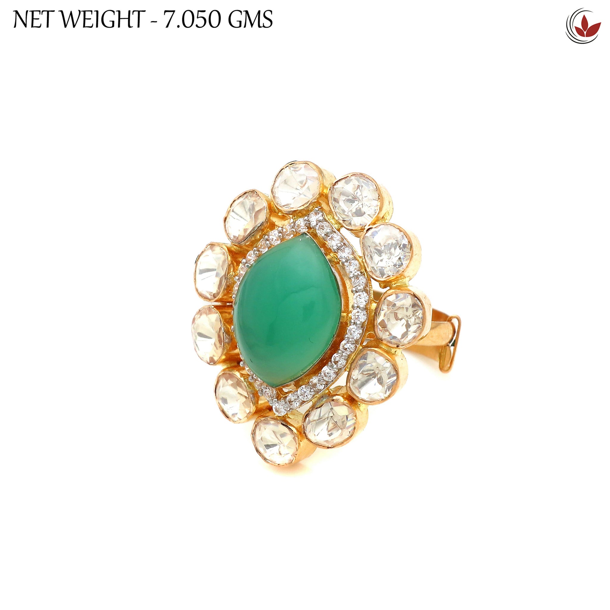 Diamond Polki Ladies Ring Sarafa Bazar India