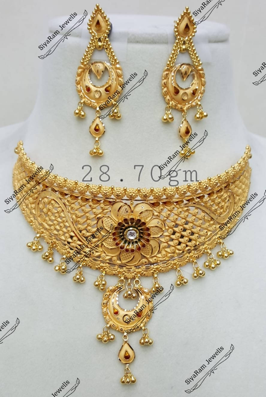 Gold Choker Sarafa Bazar India