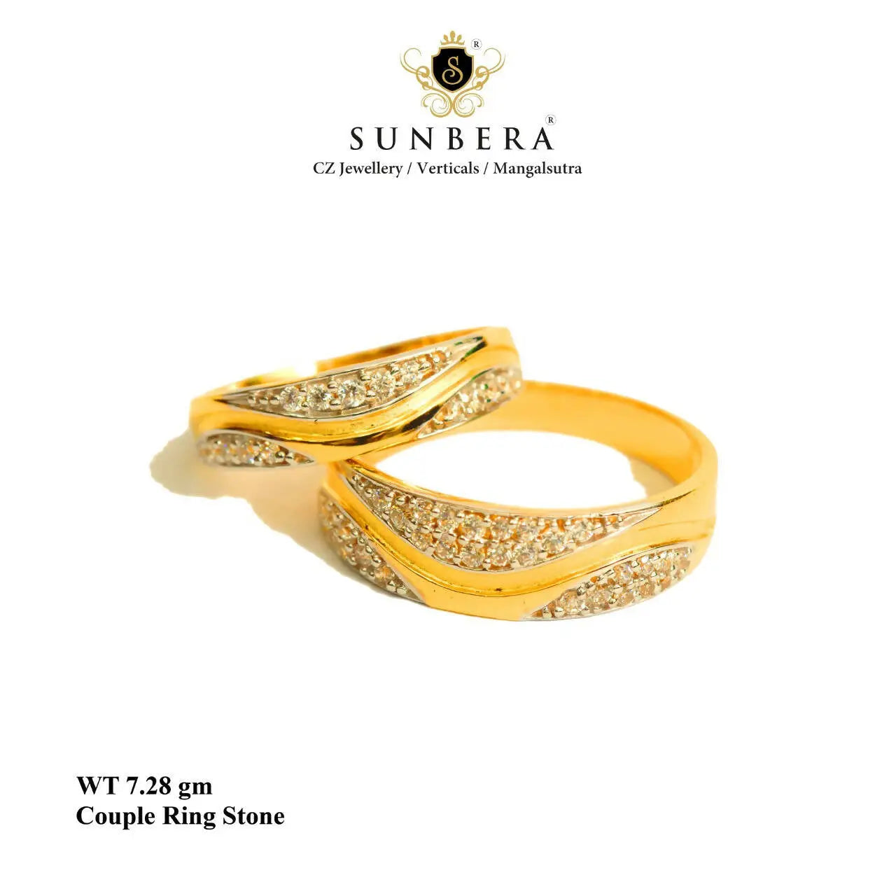 CZ Couple Ring Sarafa Bazar India