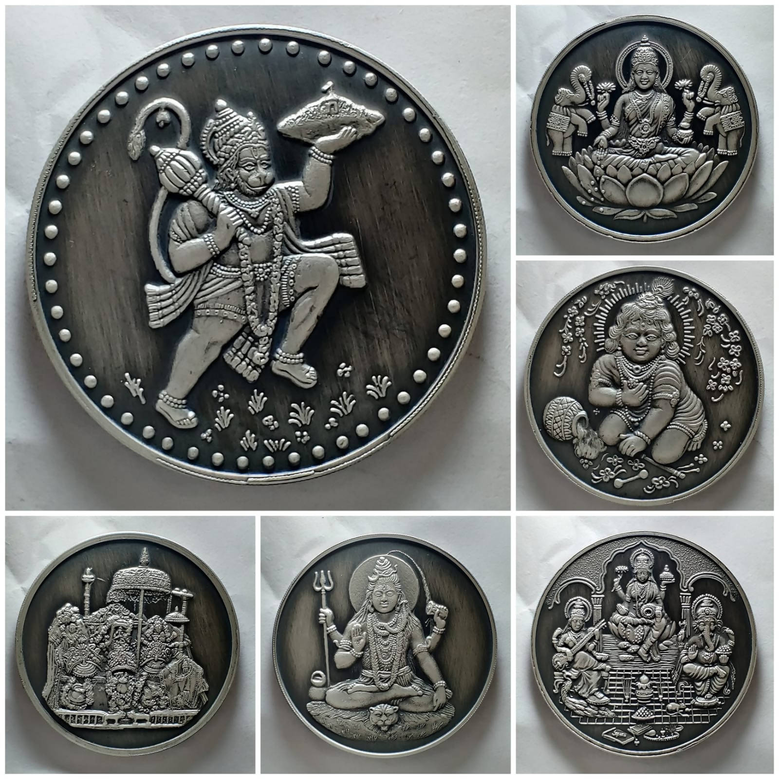 Antique Finish Silver Coins Sarafa Bazar India
