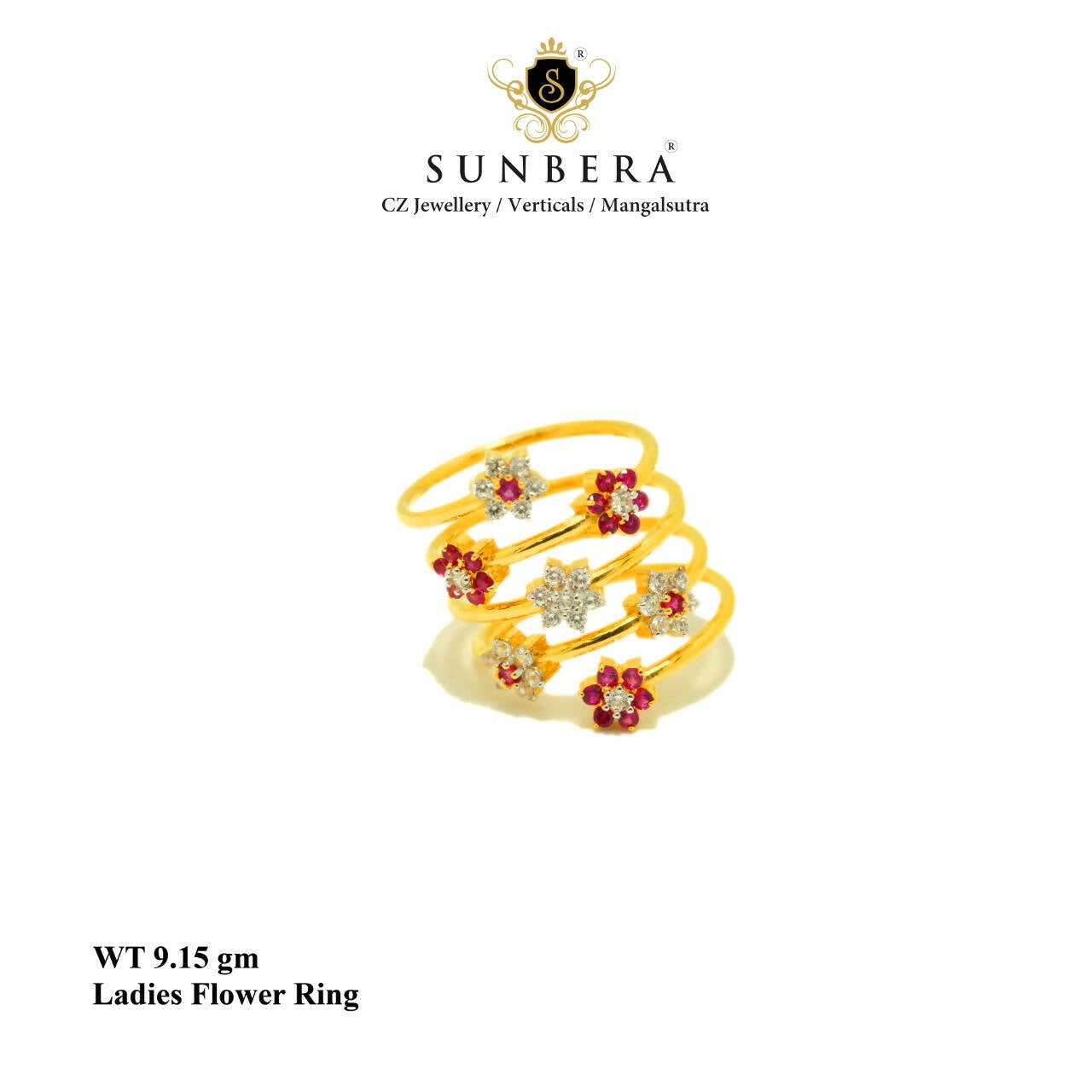 Ladies Flower Ring Sarafa Bazar India