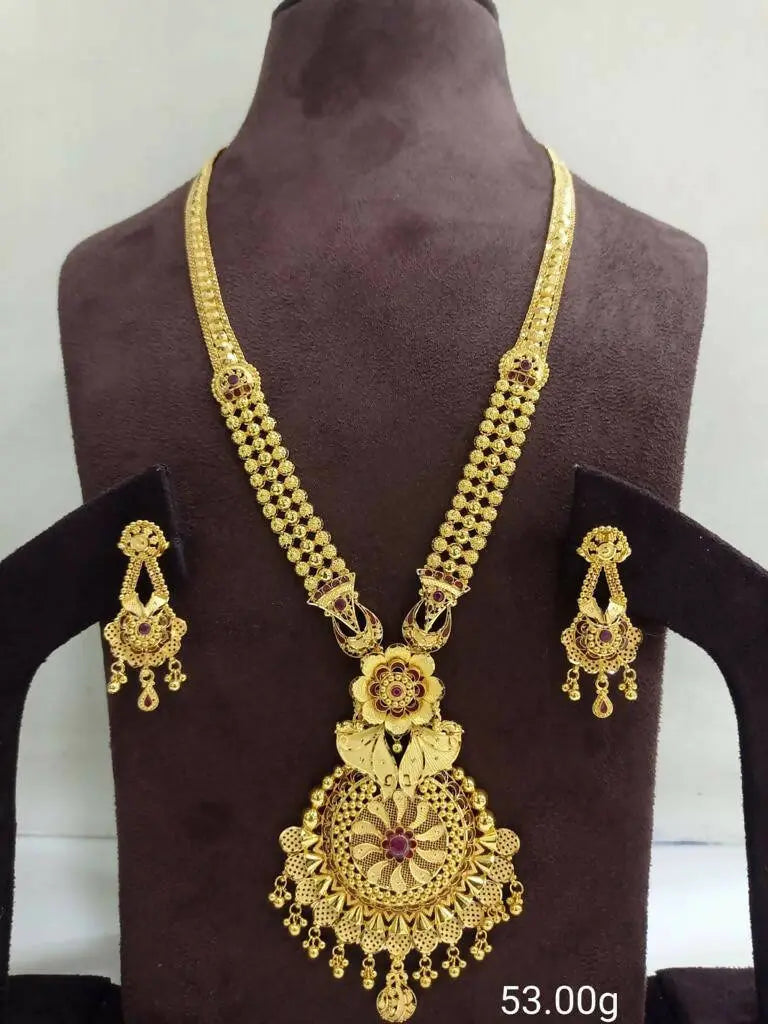 Gold Long Set Sarafa Bazar India